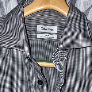 Calvin Klein Black & White Button Down Long Sleeve